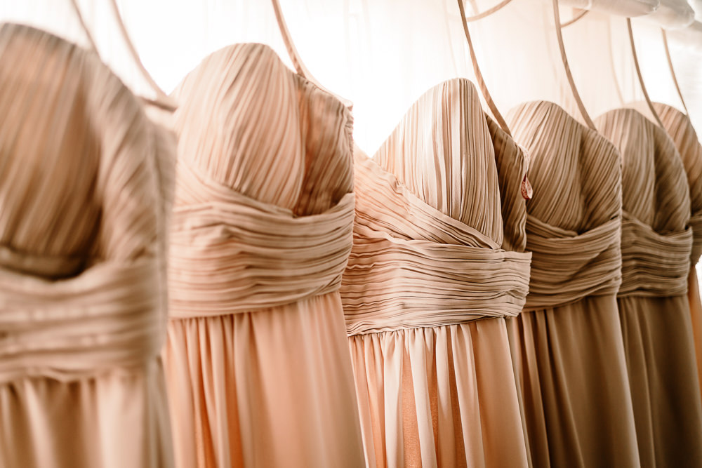 Bridesmaid Dresses Blush Strapless Woolas Barn Wedding Hayley Baxter Photography