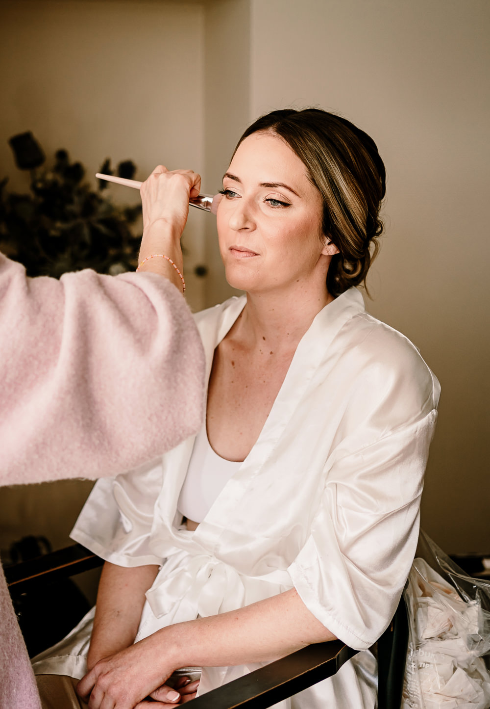 Bridal Makeup Woolas Barn Wedding Hayley Baxter Photography