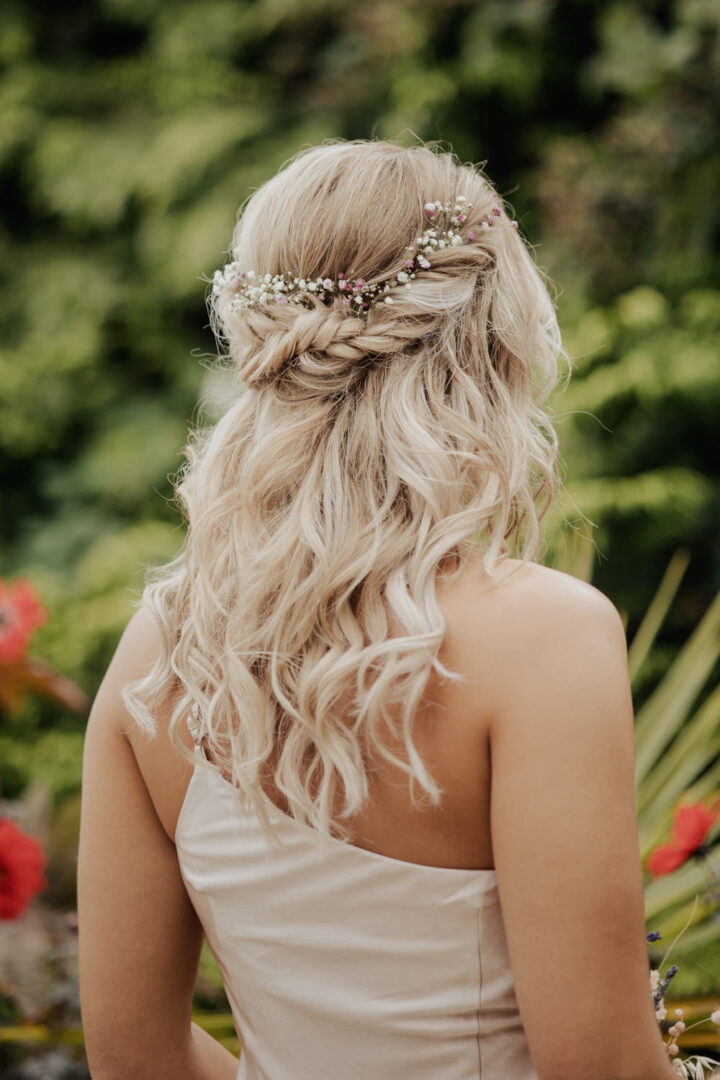 Bridesmaid Hair Idea Boho Braid Mid Length Kerry Ann Duffy Photography