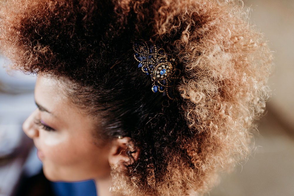 Bridesmaid Hair Style Comb Sarah J Scott Photography
