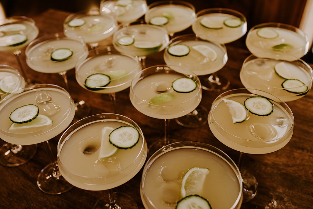 Cocktails Drinks Burnt Orange Wedding Sian Hall Photography