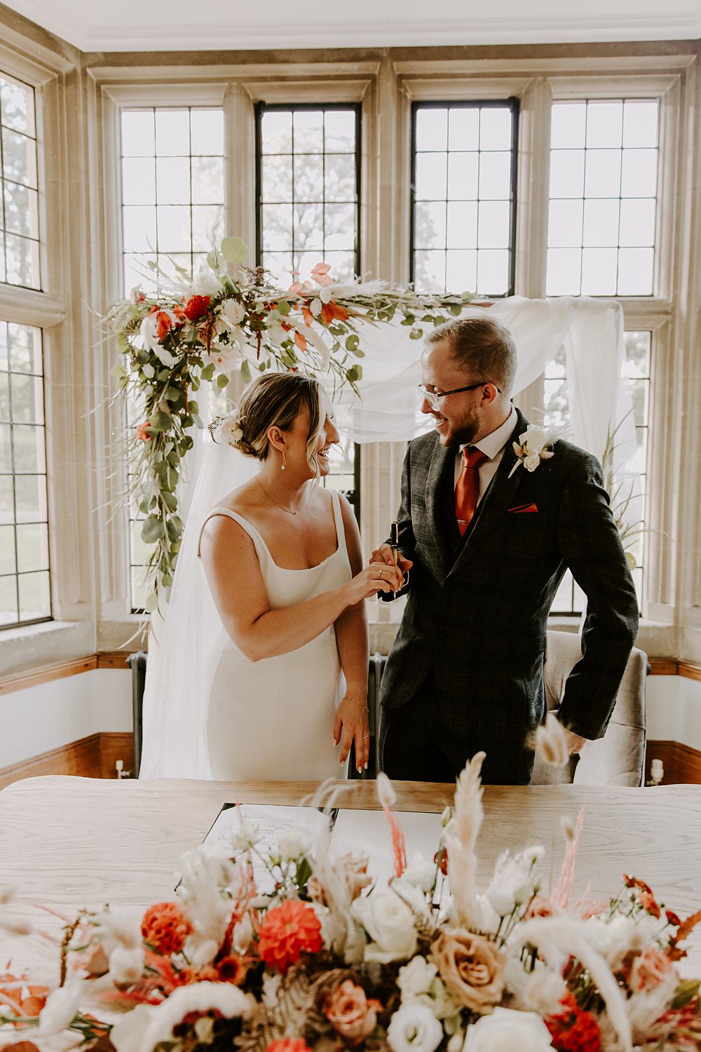 Burnt Orange Wedding Sian Hall Photography