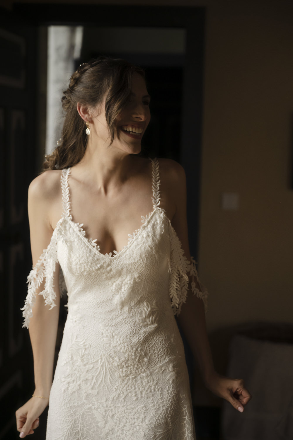 Grace Loves Lace Dress Bride Tassels Chateau de Queille Wedding Award Weddings