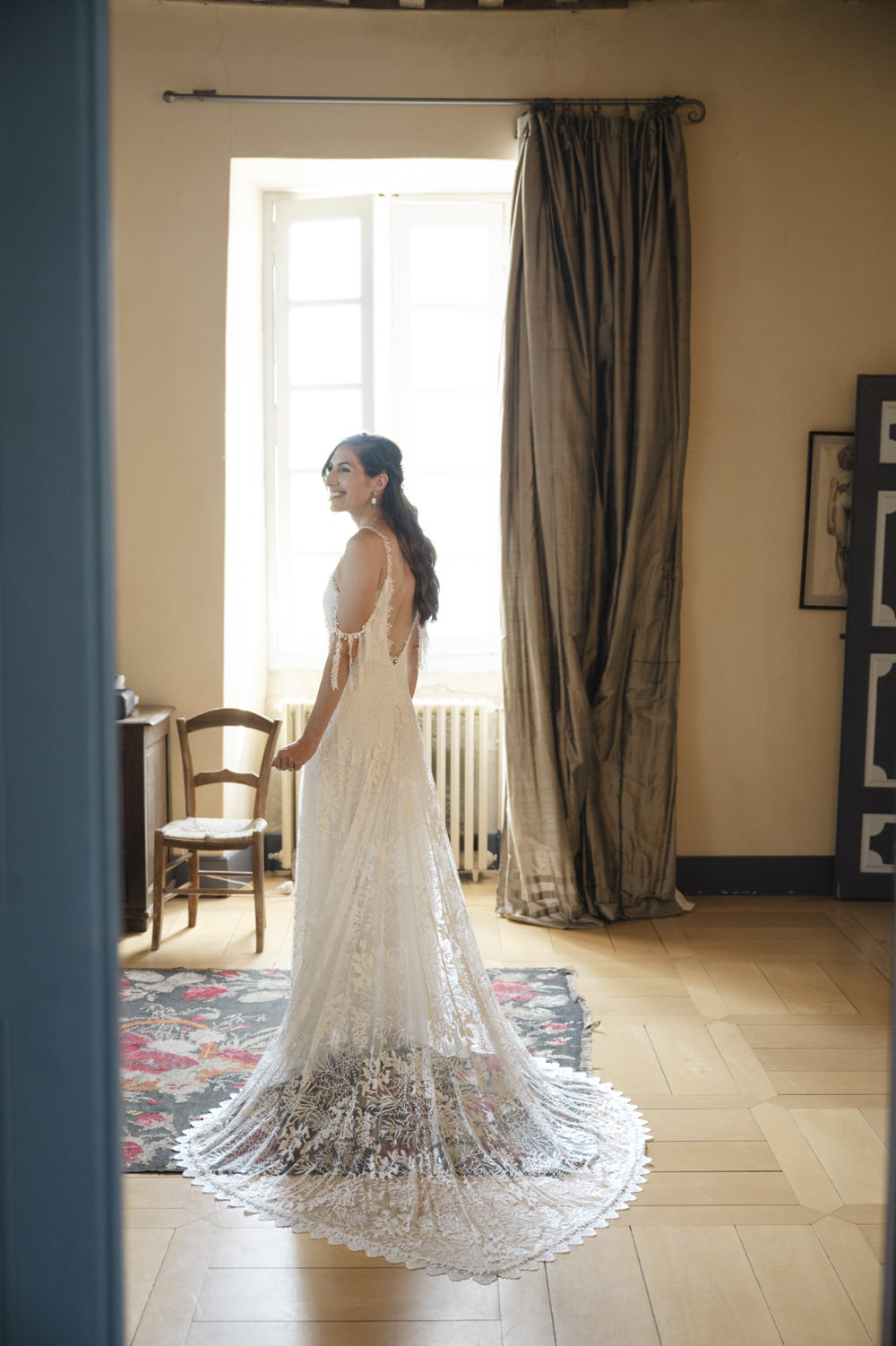 Grace Loves Lace Dress Bride Tassels Chateau de Queille Wedding Award Weddings
