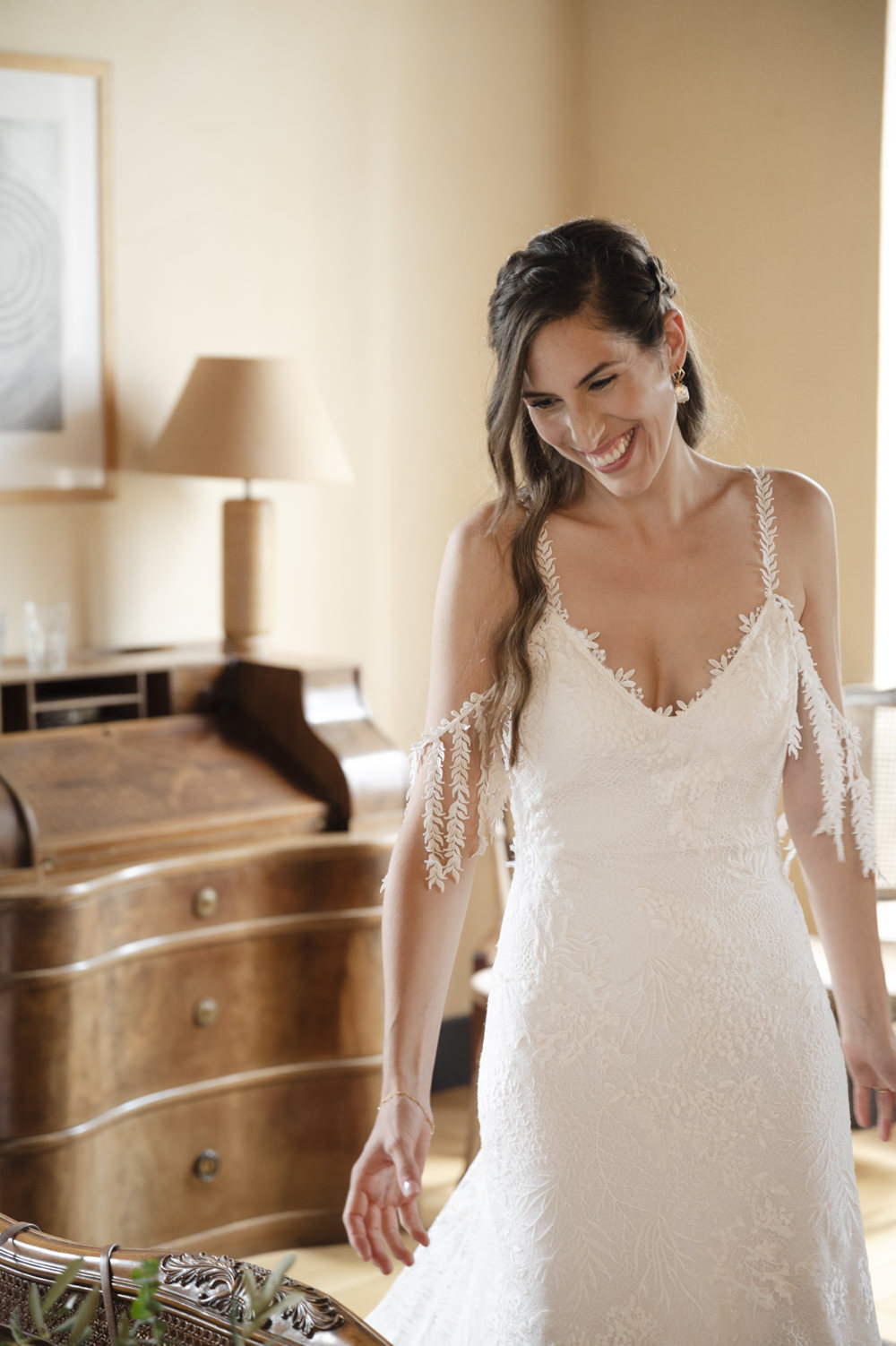 Grace Loves Lace Dress Bride Tassels Chateau de Queille Wedding Award Weddings