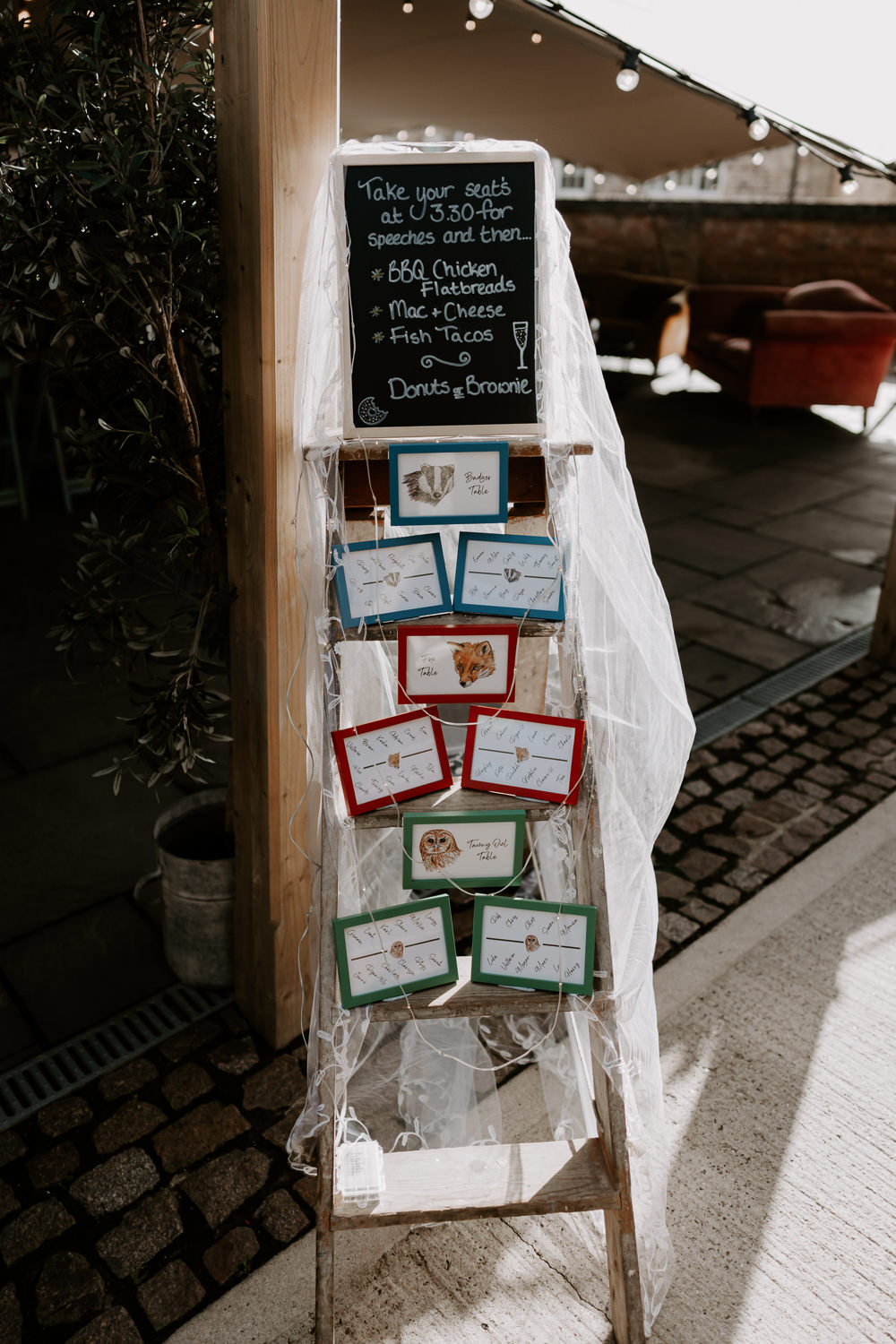 Ladder Table Plan Leicestershire Barn Wedding Gina Fernandes Photography