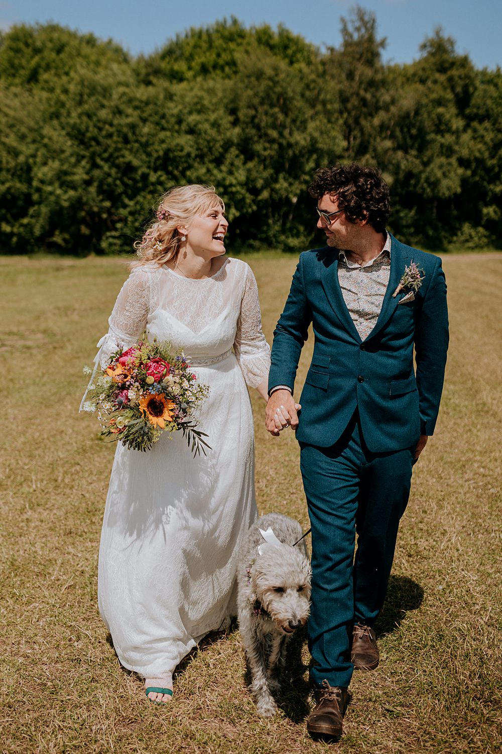 Low Osgoodby Grange Wedding Peter Hugo Photography Pet Dog