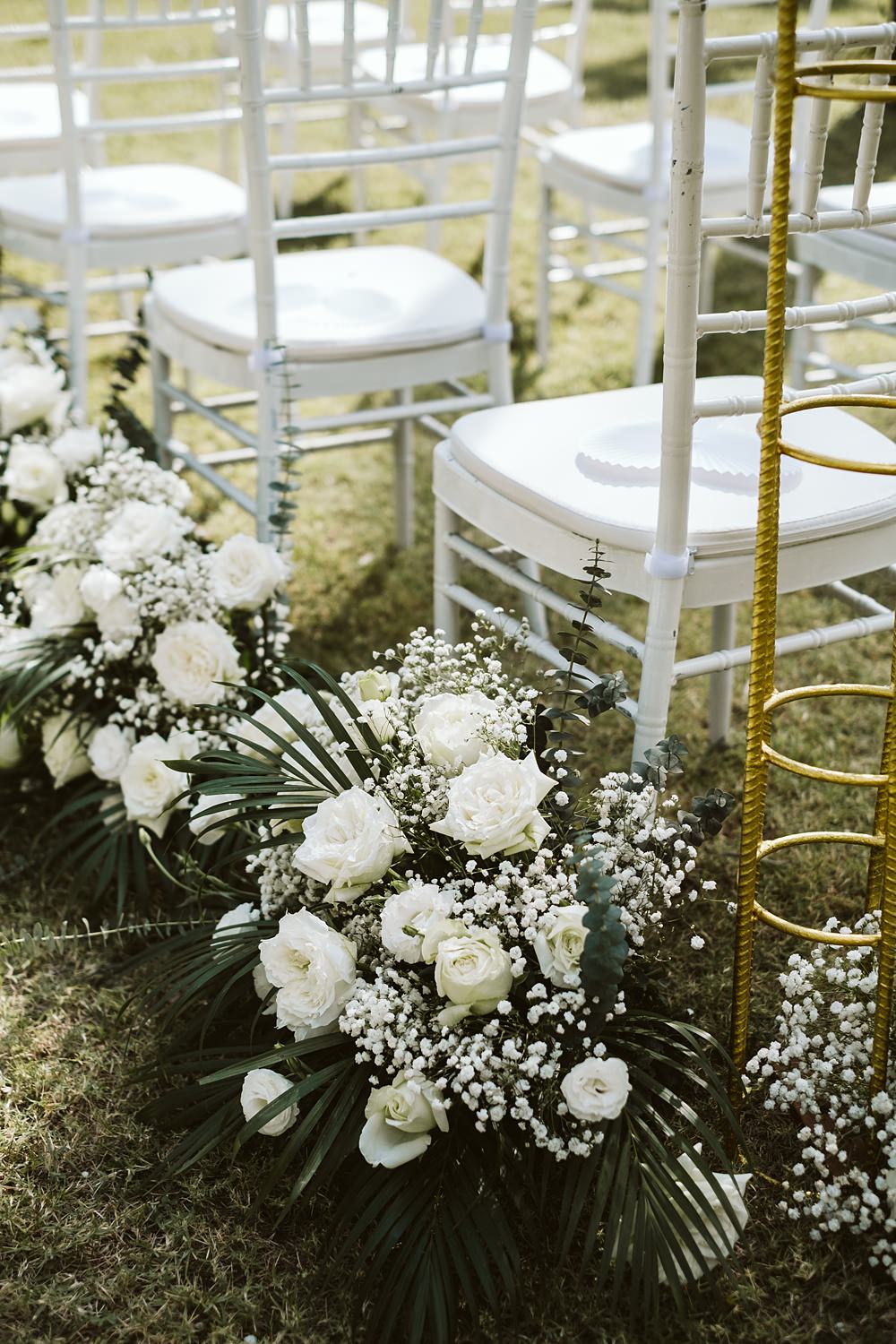 Aisle Ceremony Flowers White Rayavadee Krabi Wedding Thailand Blancorazon Wedding
