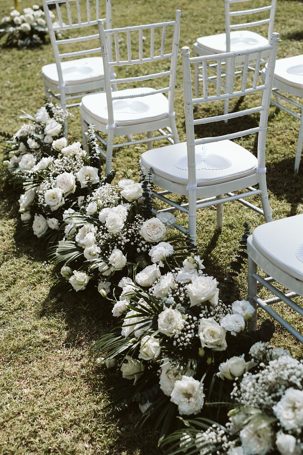 Aisle Ceremony Flowers White Rayavadee Krabi Wedding Thailand Blancorazon Wedding