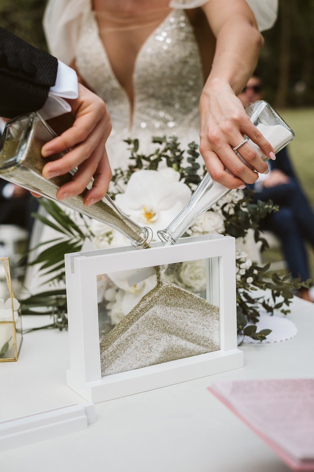 Sand Pouring Ceremony Ritual Rayavadee Krabi Wedding Thailand Blancorazon Wedding