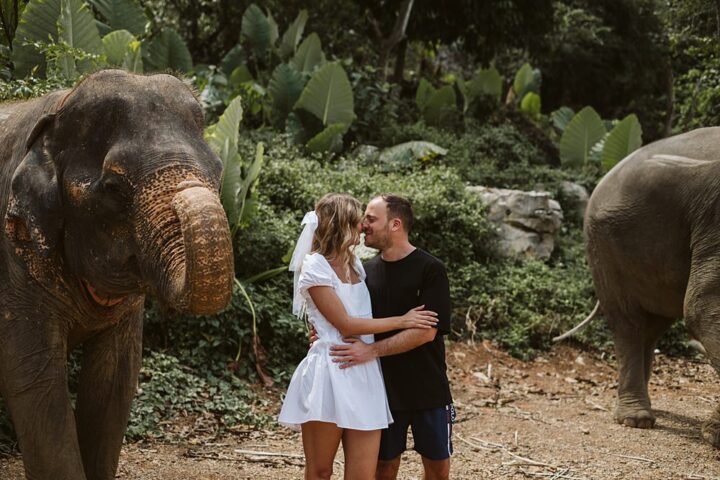 Rayavadee Krabi Wedding Thailand Blancorazon Wedding Bride Groom Elephants