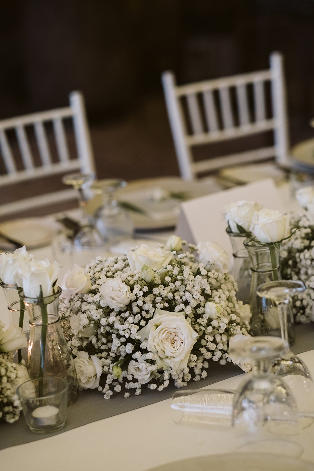 Centrepiece White Flowers Table Rayavadee Krabi Wedding Thailand Blancorazon Wedding