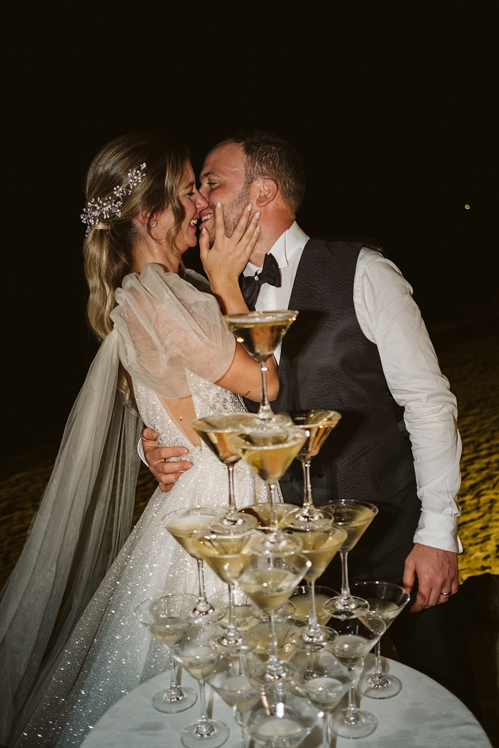 Champagne Tower Rayavadee Krabi Wedding Thailand Blancorazon Wedding