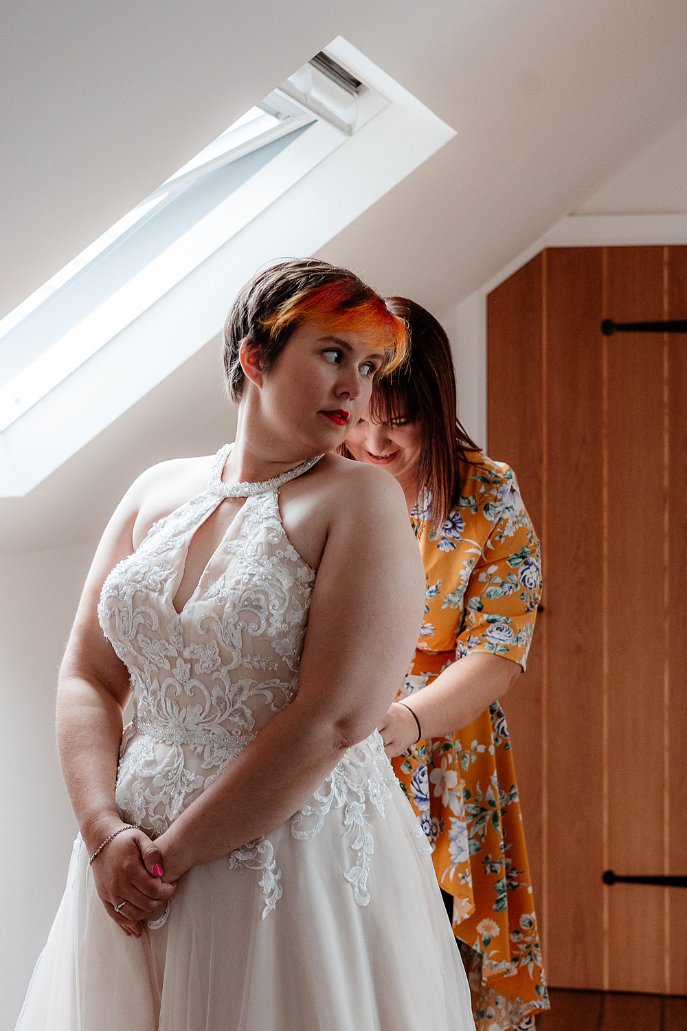 Halterneck Dress Bride Gown The Wholehouse Wedding Katherine and her Camera