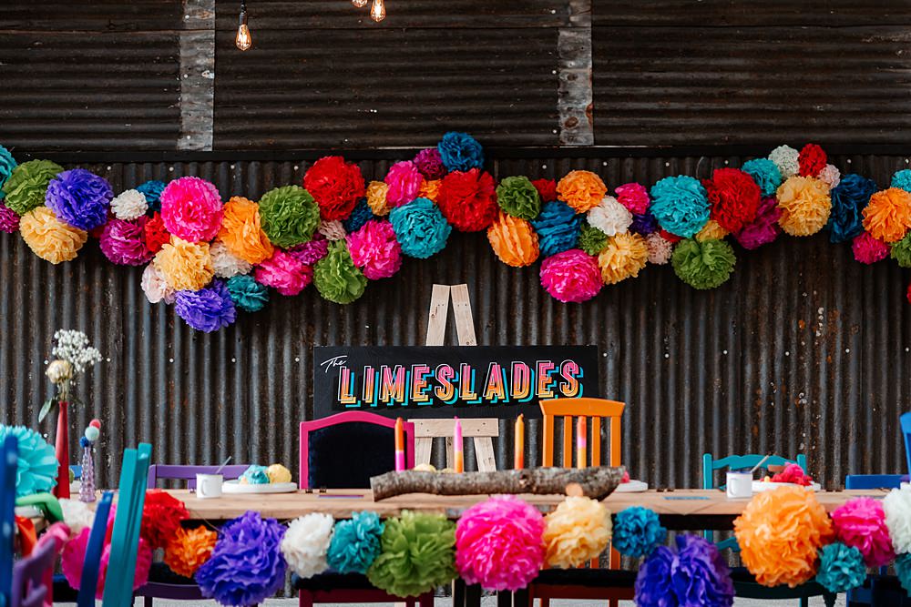Top Table Pom Pom Decor The Wholehouse Wedding Katherine and her Camera