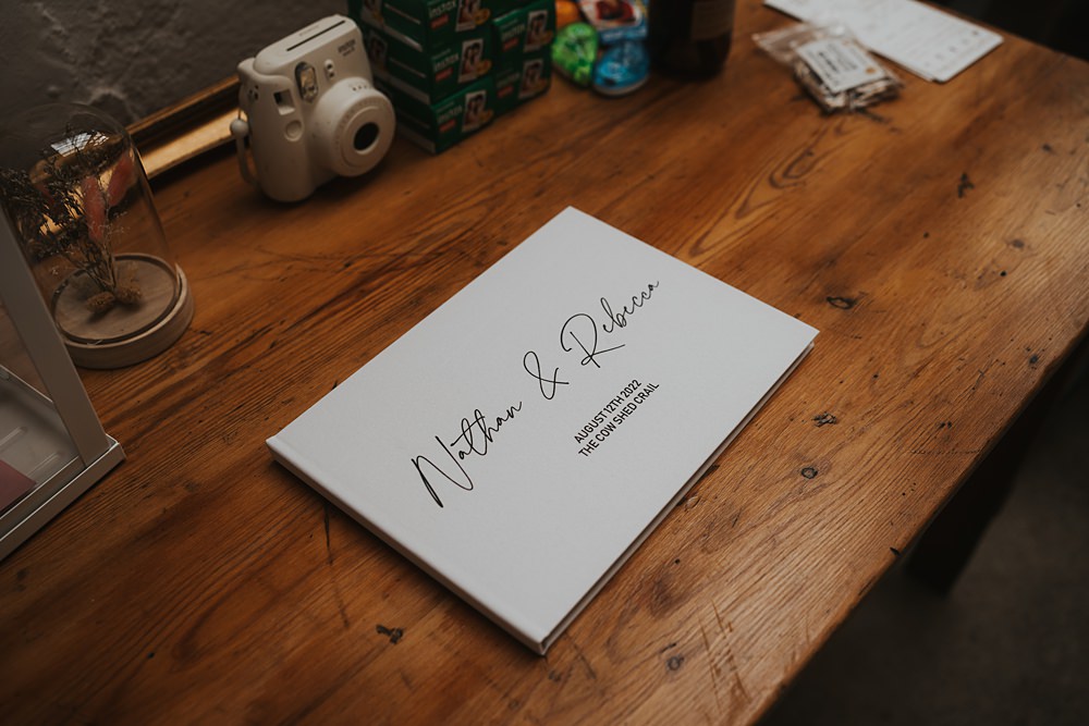 Guest Book Warm Celestial Wedding Firewood Film