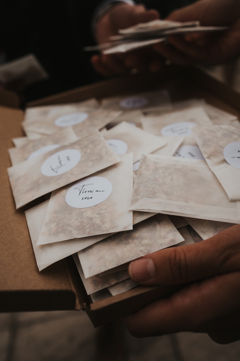 Confetti Envelopes Warm Celestial Wedding Firewood Film