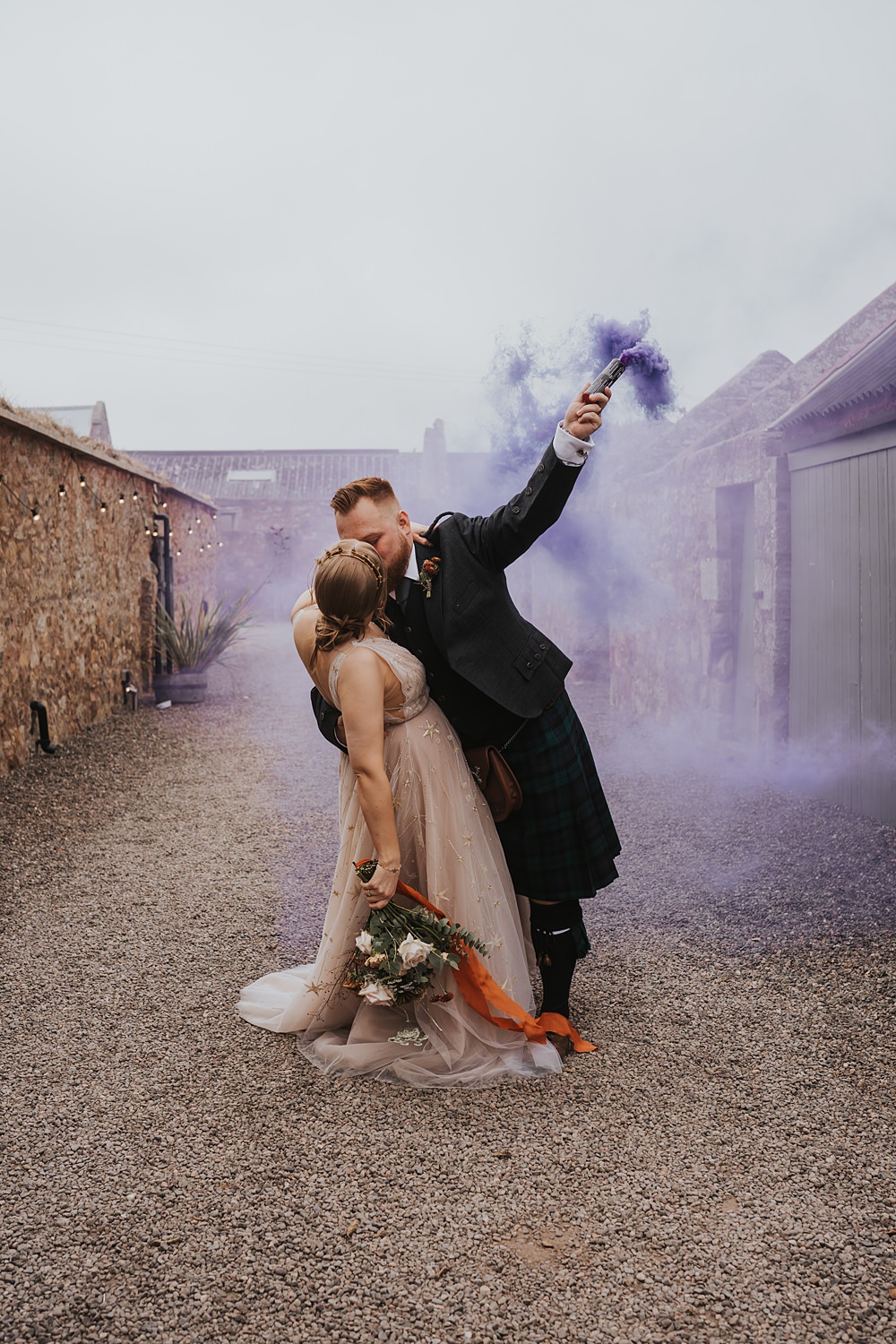 Smoke Flare Warm Celestial Wedding Firewood Film