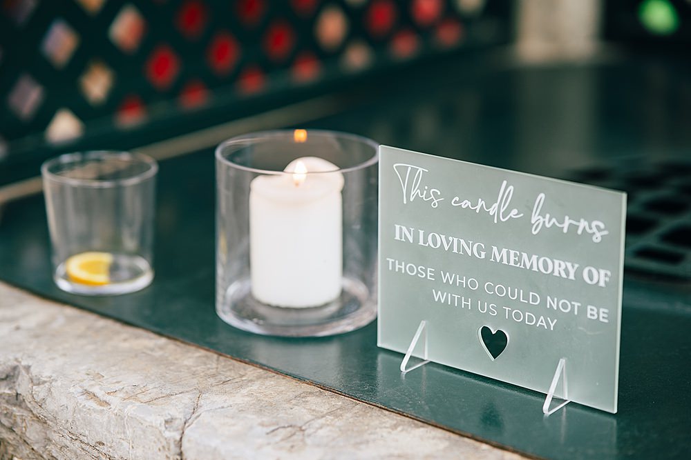 Memorial Candle Acrylic Wedding Signs Stationery Signage Inketch