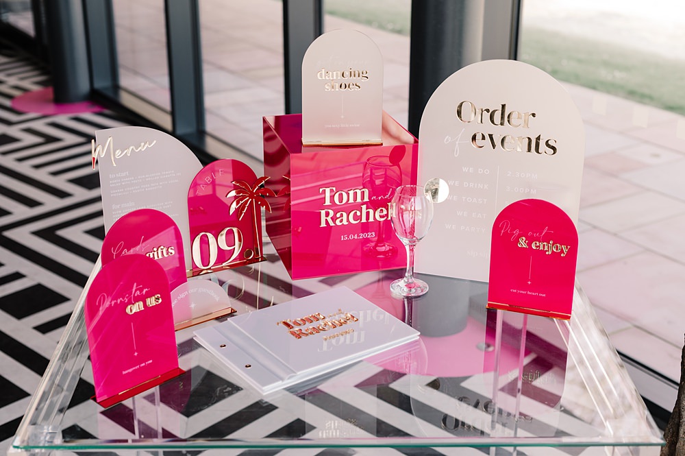 Acrylic Wedding Signs Stationery Signage Inketch