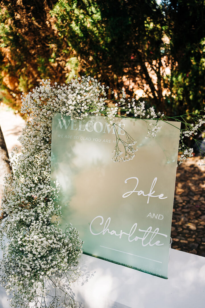 Welcome Clear Acrylic Wedding Signs Stationery Signage Inketch