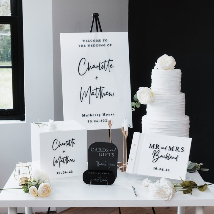 Acrylic Wedding Signs Stationery Signage Inketch