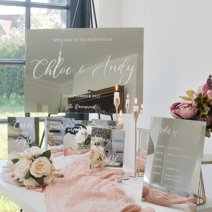 Acrylic Wedding Signs Stationery Signage Inketch