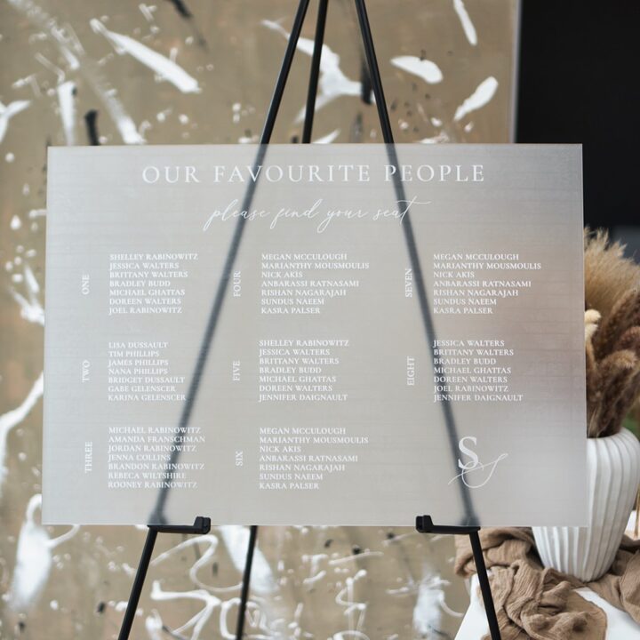 Table Plan Acrylic Wedding Signs Stationery Signage Inketch