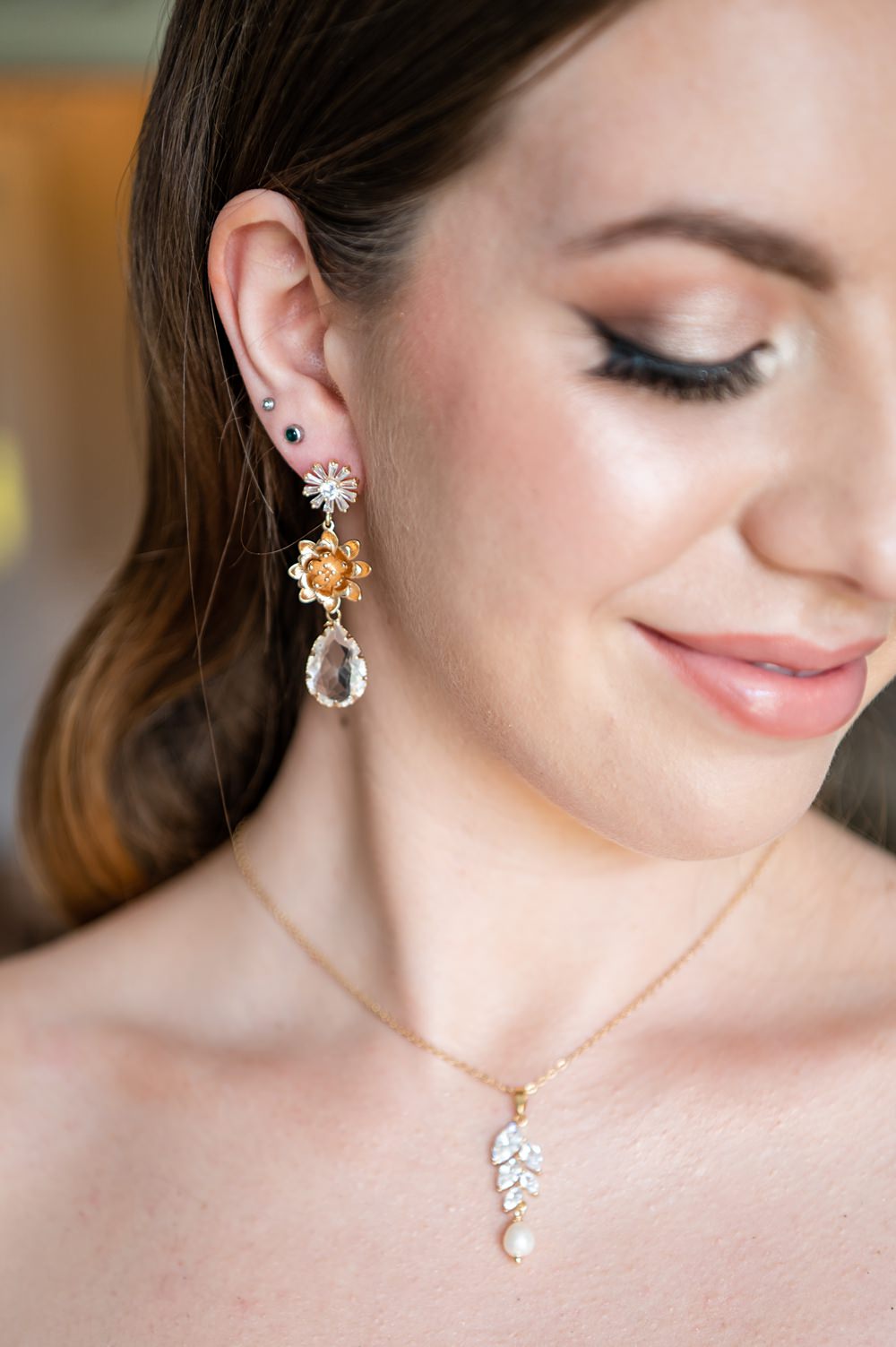 Bride Dewy Makeup Barrington Hall Wedding Chloe Bolam Photography
