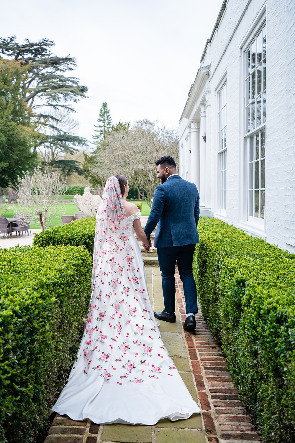 Bride Flower Floral Veil Barrington Hall Wedding Chloe Bolam Photography