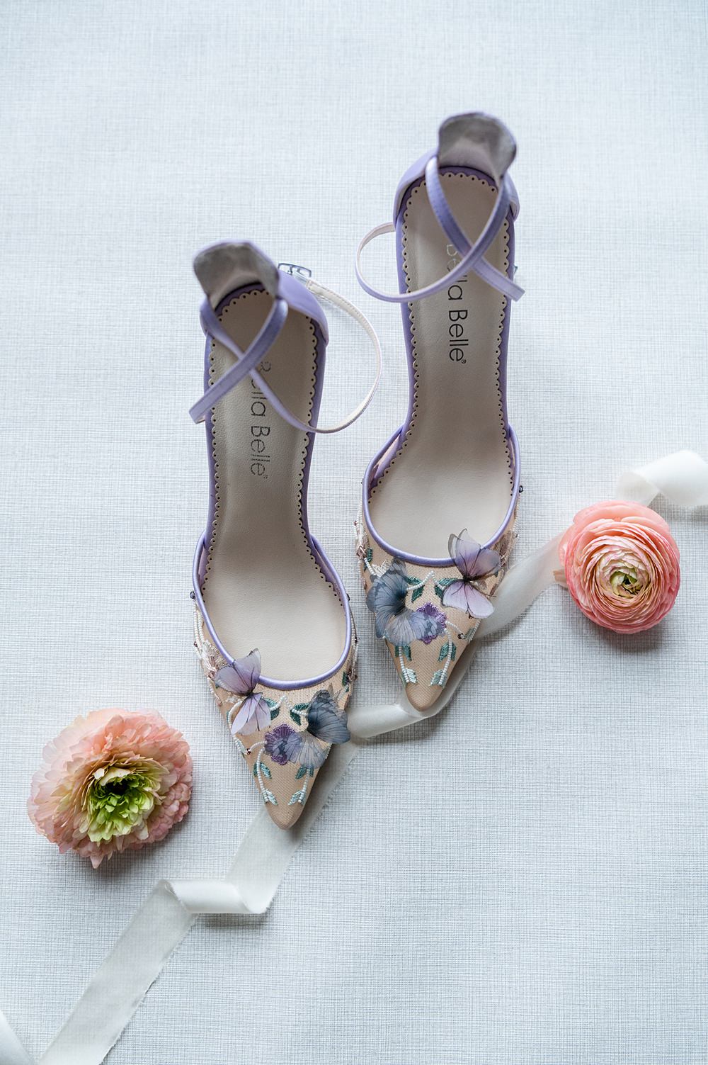 Floral Lilac Heels Shoes Bridal Barrington Hall Wedding Chloe Bolam Photography