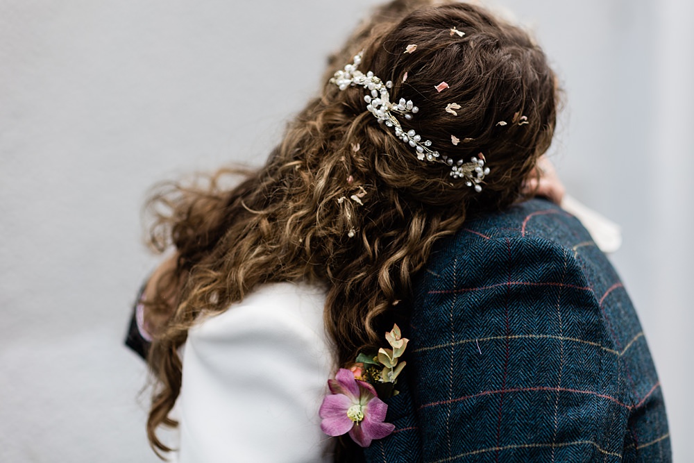 Half Up Hair Bride Vine Bothy Glasgow Wedding Struve Photography