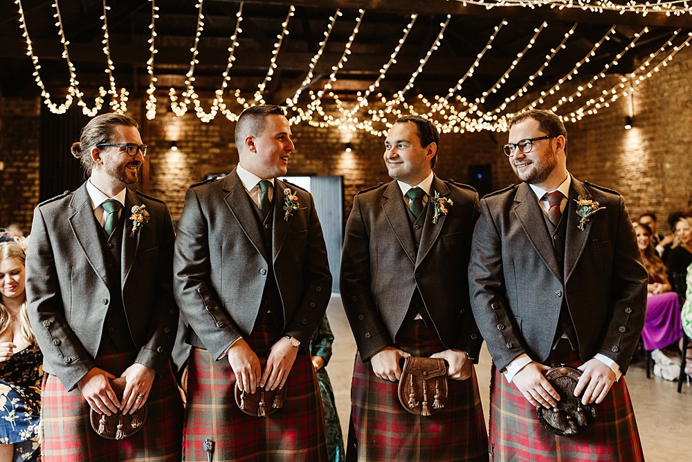 Groomsmen Kilts Engine Works Wedding Emma Lawson Photography