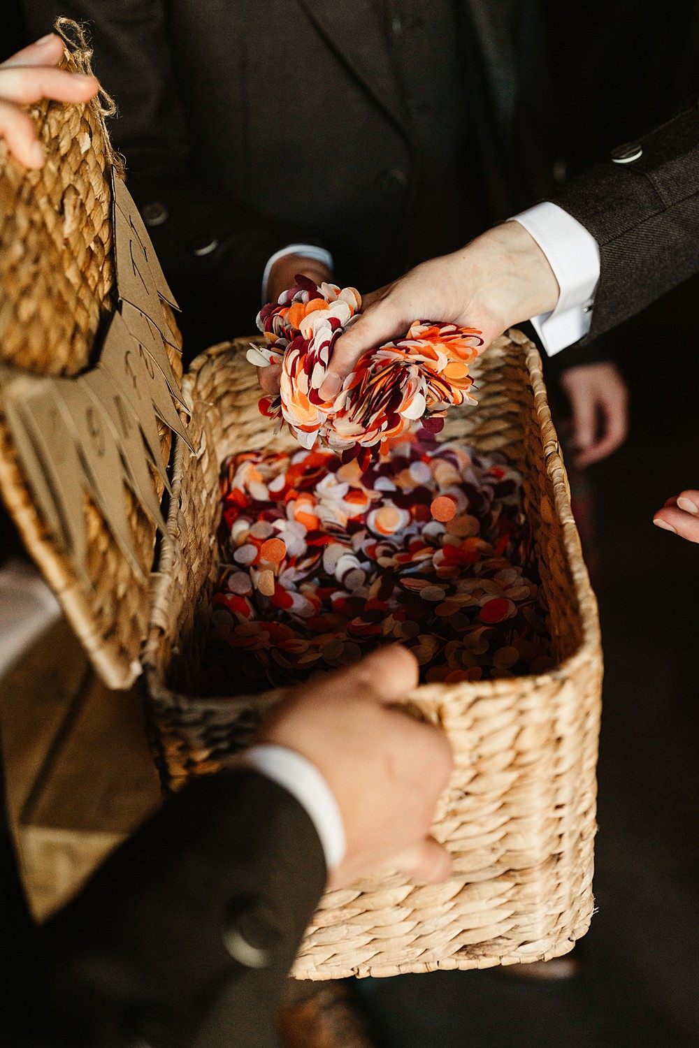 Confetti Colourful Engine Works Wedding Emma Lawson Photography