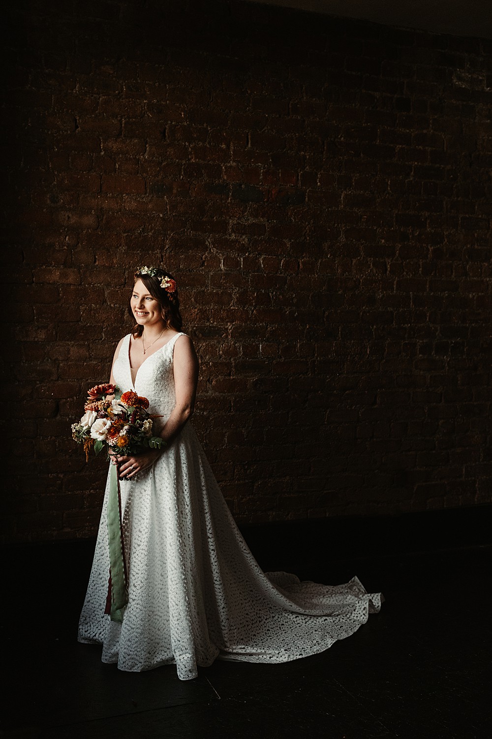 Dress Madi Lane Bride Train Straps Engine Works Wedding Emma Lawson Photography