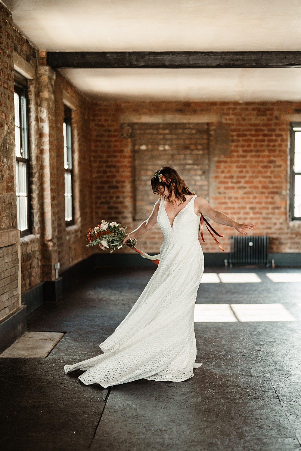 Dress Madi Lane Bride Train Straps Engine Works Wedding Emma Lawson Photography