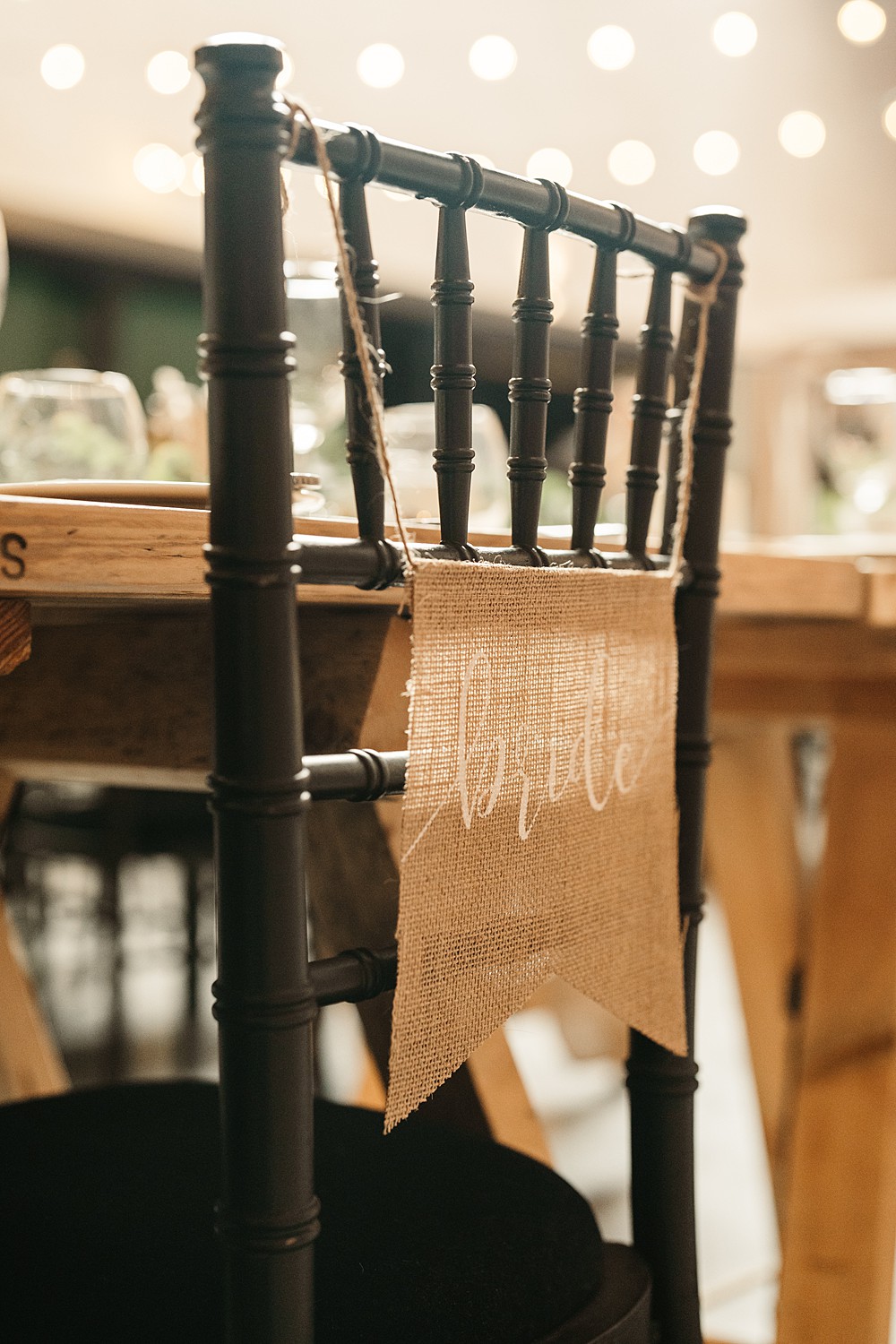 Chair Sign Engine Works Wedding Emma Lawson Photography
