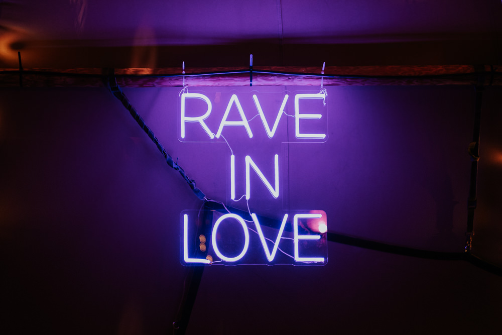 Neon Sign Fun Community Wedding Joanna Nicole Photography
