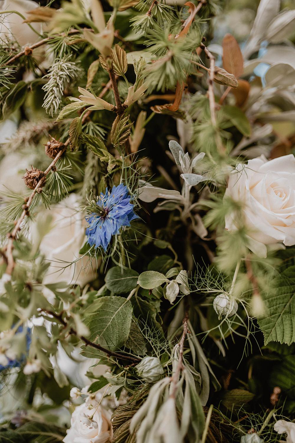 Flowers Greenery Nigella Rose Georgian Townhouse Wedding Camilla Andrea Photography