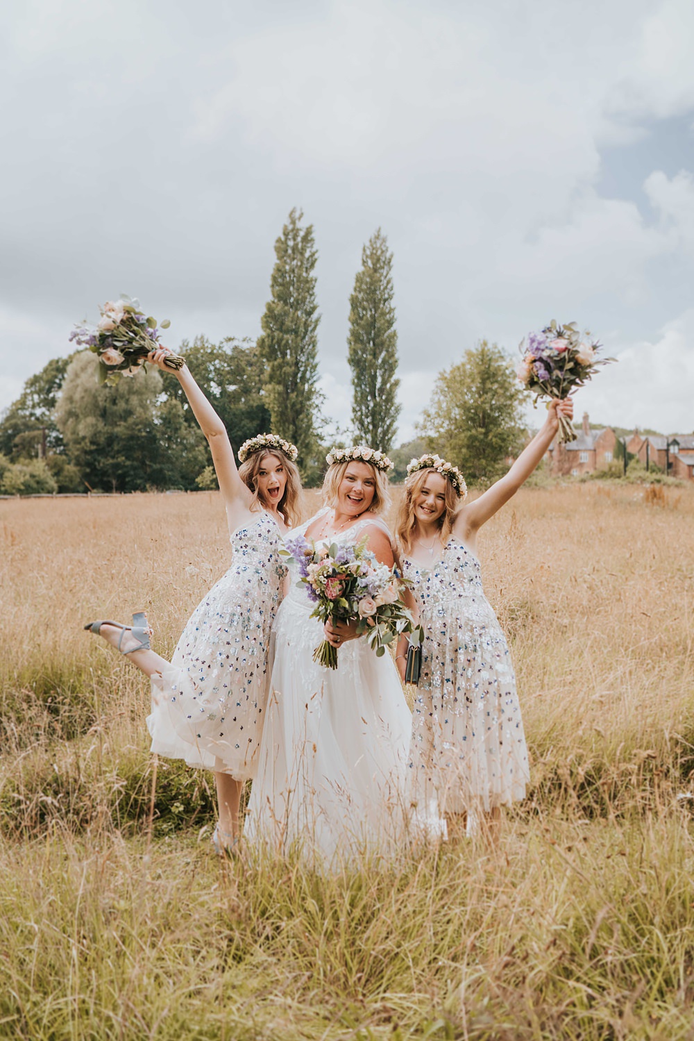 Bridesmaid Dresses Sequin Embroidered Needle Thread Marshwood Manor Wedding Grace Elizabeth
