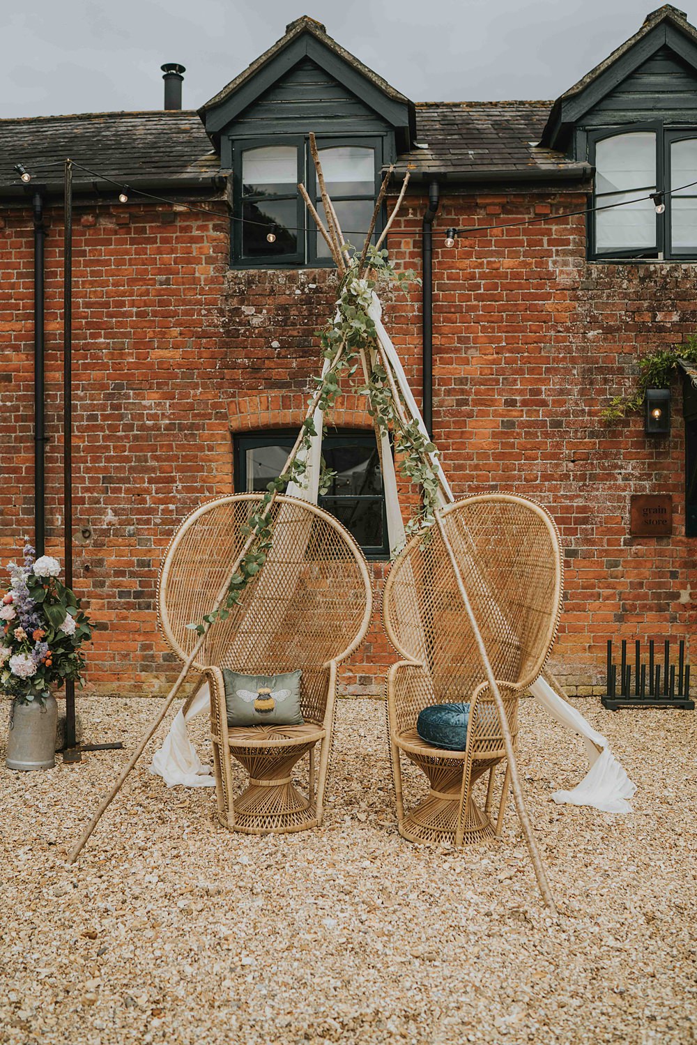 Peacock Chairs Seating Area Marshwood Manor Wedding Grace Elizabeth