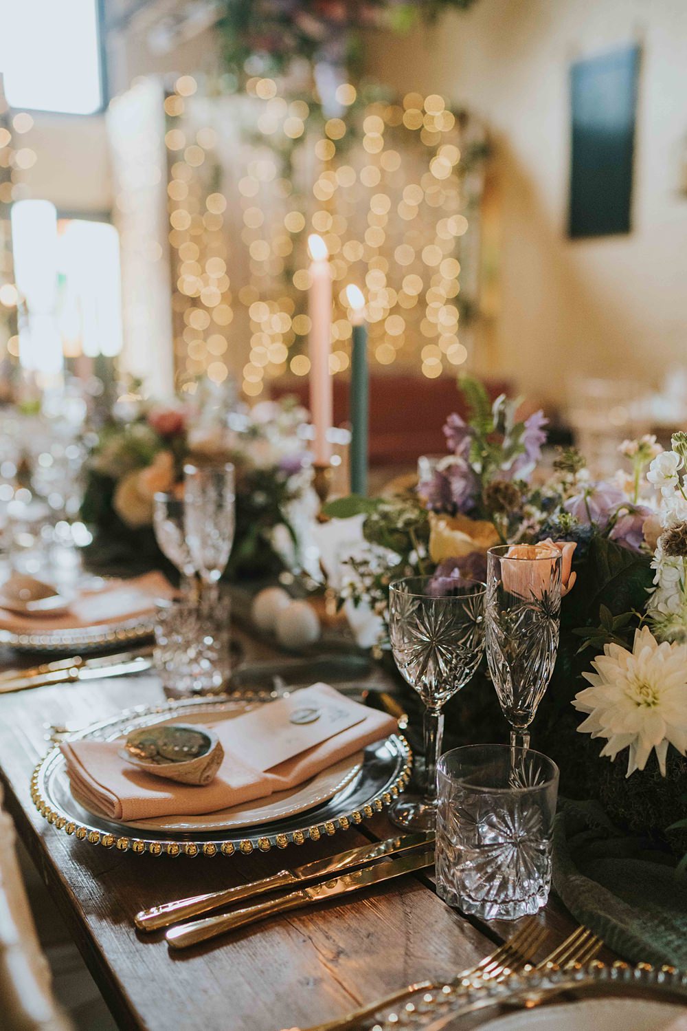 Place Setting Biscuit Favour Menu Flowers Centrepiece Marshwood Manor Wedding Grace Elizabeth