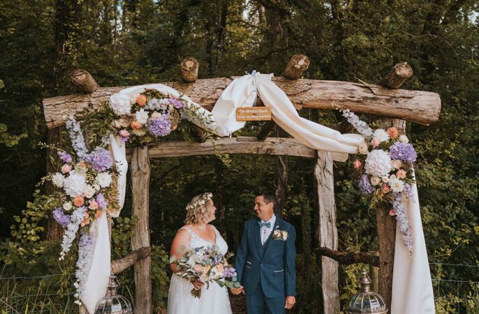 Flower Arch Marshwood Manor Wedding Grace Elizabeth