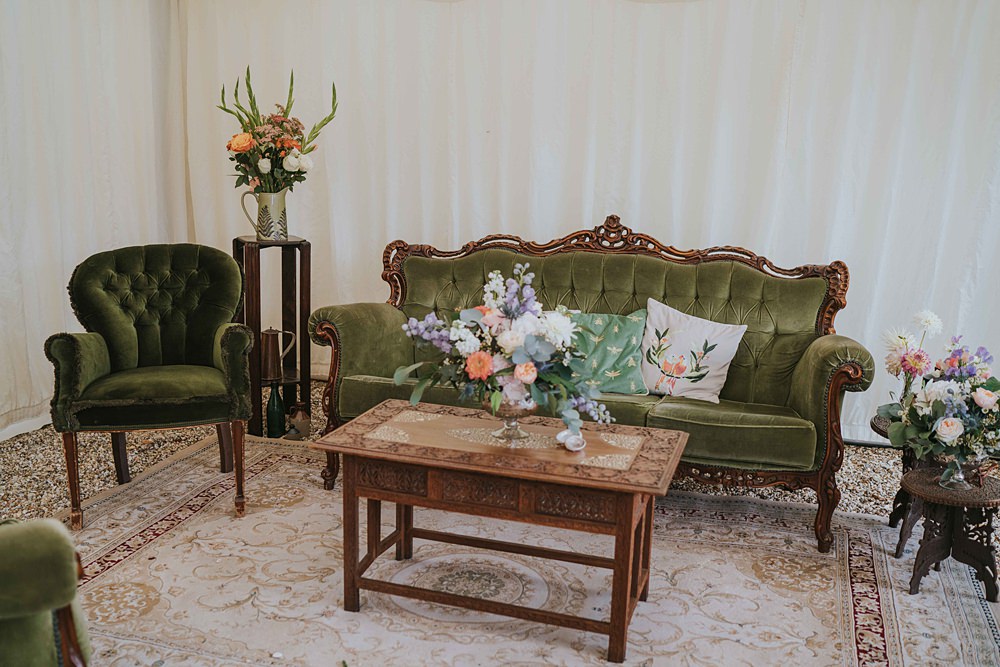 Sofa Seating Area Marshwood Manor Wedding Grace Elizabeth