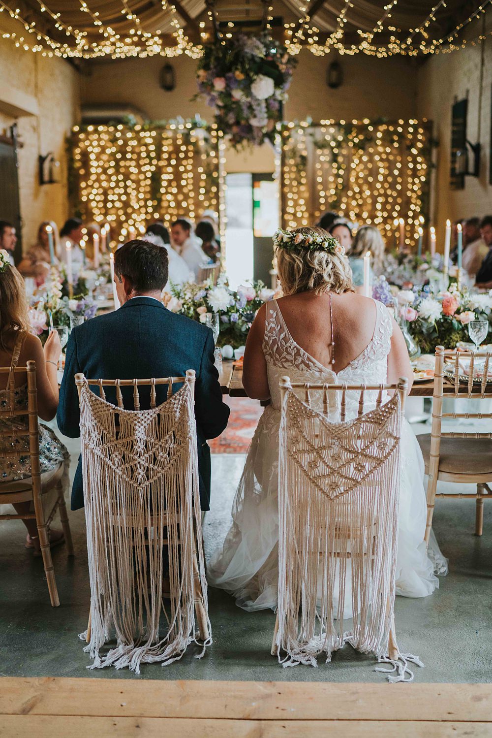 Macrame Chair Backs Marshwood Manor Wedding Grace Elizabeth