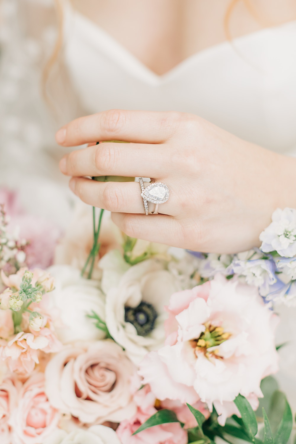 Engagement Ring Pear Peach Yellow Lilac Wedding Ideas Tess Lucas Photography