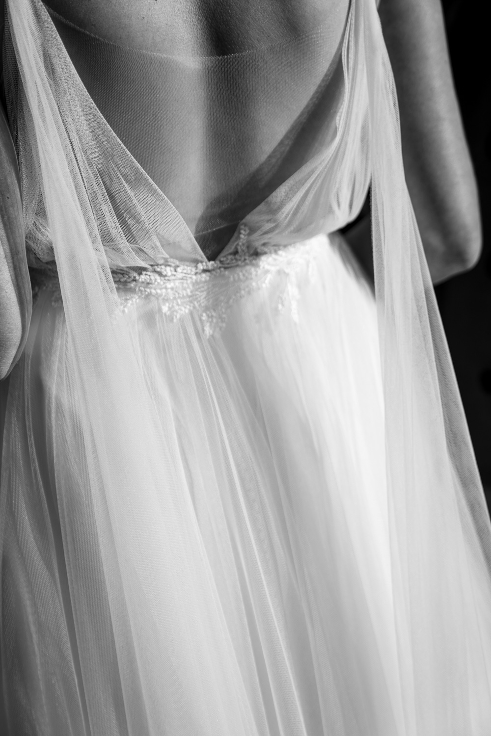 Dress Gown Bride Bridal Anna Kara Tulle Straps Shropshire Farm Wedding Laura May Photography