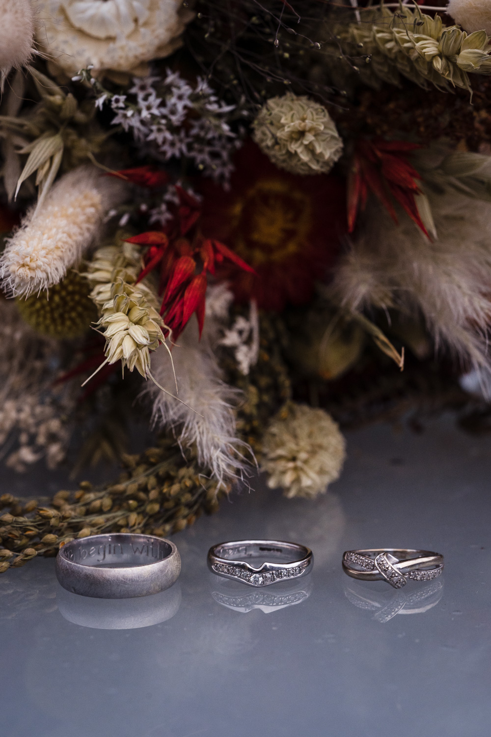 Rings Bands Shropshire Farm Wedding Laura May Photography