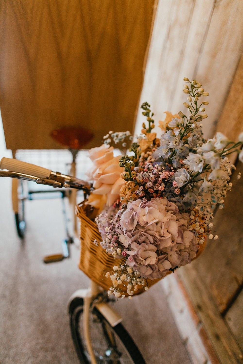 Bicycle Basket Flowers Stokes Barn Farm Wedding Ideas Pippa Volans Photography
