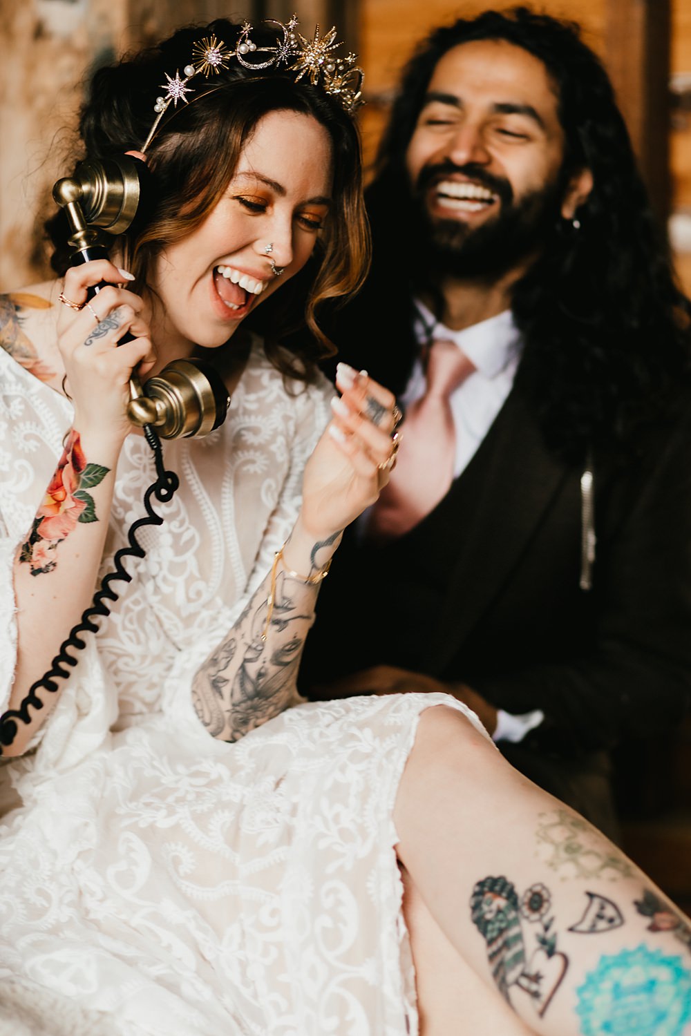 Telephone Audio Book Stokes Barn Farm Wedding Ideas Pippa Volans Photography